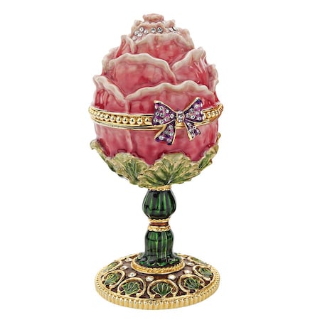 A Garden Rose Treasure Romanov Style Enameled Eggs
